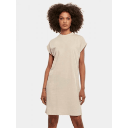 feminines Urban Classics Damen Kleid 140 g/m² mit Baumwolle Beige