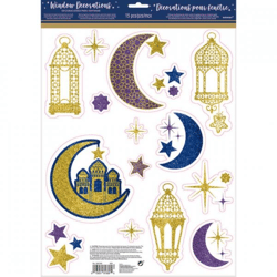 Window sticker Oriental glitter gold 30 x 43 cm