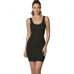 SLEEX Women's Control Shaping Dress with Strong Compression Zones to Flatten the Stomach, Model 44034-001, Black