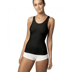 SLEEX Women's Shaping Tank Top with Medium Compression Bodice 44042-001 Black