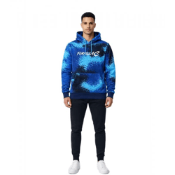 Formula E Herren Kapuzen-Pullover Hoodie im Camouflage-Muster Sweat-Pullover Baumwoll-Pullover Motorsport 701223606 001 Blau/Türkis