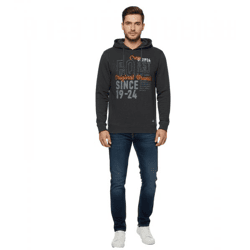 FQ1924 Erik Men's Sweatshirt, Hooded Sweatshirt, Cotton Sweater with Embroidery 21900544-ME 200278 Gray
