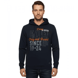 FQ1924 Erik Men's Sweatshirt, Hooded Sweatshirt, Cotton Sweatshirt with Embroidery 21900544-ME 194011 Blue