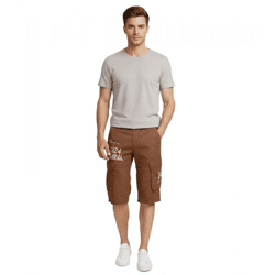 FQ1924 Mael Herren Freizeit-Bermuda Cargo-Shorts Baumwoll-Hose Sommer-Hose 21900196 181018 Braun