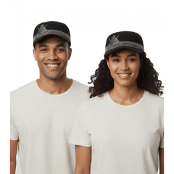 From First to Last Unisex Cap Baumwoll-Cap im millitärischen Schnitt mit leicht gebogenen Schnitt Schwarz/Grau
