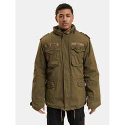 funktionale Brandit Herren Jacke Reißverschluss Kapuze mit Baumwolle Khaki