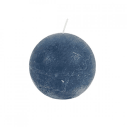 Gala ball candle blue 8 x 8 cm