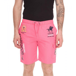 GEOGRAPHICAL NORWAY Herren Schwimm-Hose mit Print und Farbakzenten Badehose stylische Schwimm-Shorts 001 Rosa