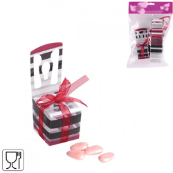 Geschenkkarton Stuhl bordeaux/schwarz 6er-Set