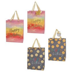 Geschenktüte Happy Birthday, 2/s, L, ca.32cmH