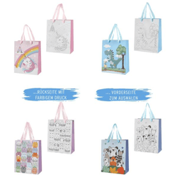 Geschenktüte Kinder, zum Bemalen, 4/s, L, ca.32cmH