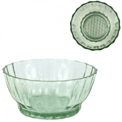 Glass bowl with ribbed rim 9.5 cm
