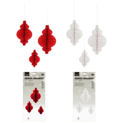 Hänger Ornament Honeycomb, Design 2, 3er Set, 2/s