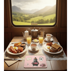 Harry Potter “Hogwarts Express” Breakfast Board with Magical Design, 24 cm x 15 cm, Melamine Board, Pink