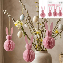Hase Honeycomb, 3er Set, DIY, ca.15cmH