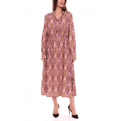 HECHTER PARIS Damen Midi-Kleid modisches Sommer-Kleid mit Allover-Muster 20490940 Bunt