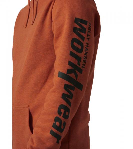 Helly Hansen Logo Herren Hoodie Baumwoll-Pullover mit Kapuze 300 g/m&sup2; Sweat-Pullover 79264_290 Orange