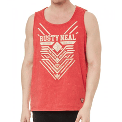Herren Tank-Top im Vintage-Design ärmelloses Shirt mit Urban-Print Sommer-Top R-15247 Koralle