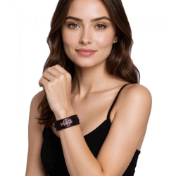 HIM Armband Rockband mit Logo-Schriftzug Fan-Artikel Arm-Schmuck 22,5 cm WB979445HIM Schwarz