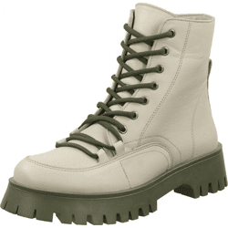 Hochwertige ILC Stiefelette Schnürschuhe für Damen C48-4721-04 -05 Beige