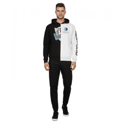 Hollister X NBA Dallas Mavericks Herren Hoodie mit Team-Logo Print Baumwoll-Pullover 322-221-1590-125 Weiß/Schwarz