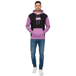 Hollister X Social Tourist Men's Hoodie with Social Tourist Print, Cotton Sweatshirt 365-352-0015-641 Black/Purple