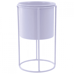 Housevitamin Blumentopf auf Ständer Metall lila 19 cm