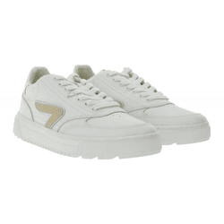 HUB Duke Damen Sneaker mit Terry-Fütterung Echtleder-Schuhe W50008L31-L10-947 Weiß/Beige