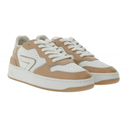HUB Smash L31 Damen Sneaker mit Terry-Fütterung Echtleder-Schuhe W50008L31-L10-947 Weiß/Rosa