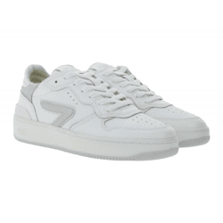 HUB Smash L31 Damen Sneaker mit Terry-Fütterung Echtleder-Schuhe W5008L31-L10-945 Weiß/Silber