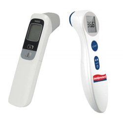 Infrarot-Thermometer corman Ir-T Medipresteril oder YASEE YS-TWA-1 Stirn-Thermometer Fieber-Thermometer berührungslos Weiß