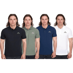 Kappa Herren Baumwoll-Polo mit kleiner Stickerei Polo-Hemd Polo-Shirt Kurzarm-Shirt Pique-Strick 303173NC Weiß, Schwarz, Dunkelblau oder G