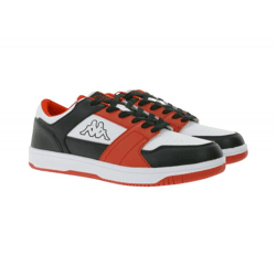 Kappa Logo Rernal 2 Herren Alltags-Sneaker Freizeit-Schuhe Schnür-Schuhe Trainings-Schuhe 341X2DW A00 Schwarz/Rot/Weiß