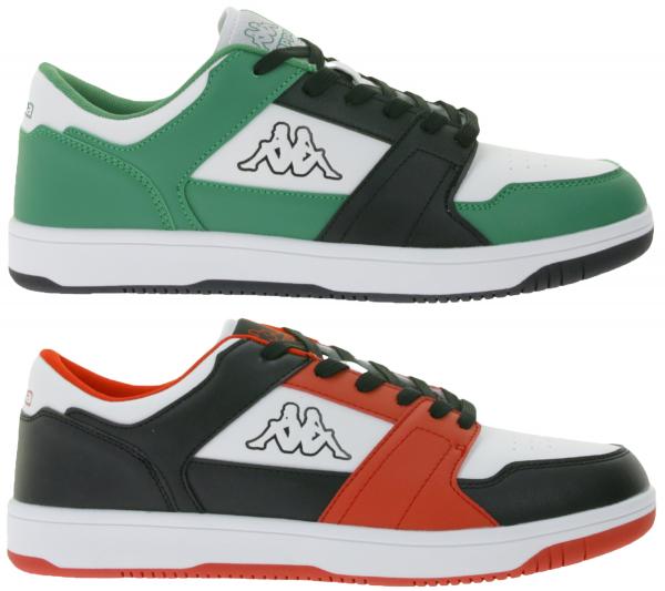 Kappa Logo Rernal 2 Herren Alltags-Sneaker Freizeit-Schuhe Schn&uuml;r-Schuhe Trainings-Schuhe 341X2DW Schwarz/Rot/Wei&szlig; oder Wei&szlig;/Gr&uuml;n