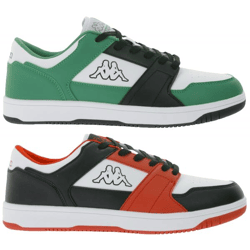 Kappa Logo Rernal 2 Herren Alltags-Sneaker Freizeit-Schuhe Schnür-Schuhe Trainings-Schuhe 341X2DW Schwarz/Rot/Weiß oder Weiß/Grün