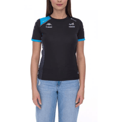 Kappa X ALPINE Formel 1 F1 Damen T-Shirt mit HYDRO WAY PROTECTION-Technologie Kurzarm-Shirt 351G58W AF1 A12 Schwarz