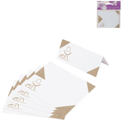 Karten Religion weiß/braun 10 cm 6 Stück