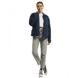 KEINE LIEBE Damen Canvas Jeansjacke Urban Streetwear Blau 