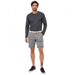 Classic 11 PROJECT PRFribus Men's Chino Shorts, Includes Belt with Button and Zipper, Shorts 20714807ME-180000 Gray