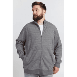 klassische BLEND BHLenner BT Herren Sweatjacke mit Stehkragen Jacke Große Größen 20714929ME-200277 Grau