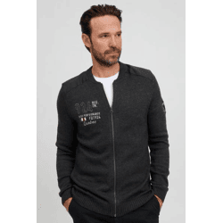 klassische FQ1924 FQErland Herren Zip-Jacke mit Stehkragen Jacke 21900122-ME-200278 Grau