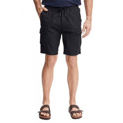 klassische FQ1924 FQHenry linen Herren Leinenshorts mit Reißverschluss Shorts 21900624-194011 Grau