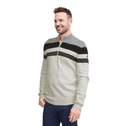 klassische FQ1924 FQKyle Herren Zip-Jacke mit Stehkragen Jacke 21900654-114201 Weiß