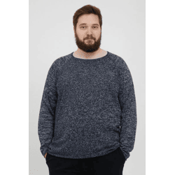 klassischer BLEND BHDan BT Herren Feinstrickpullover mit Rundhals Strickpullover 20713439ME-194024 Blau