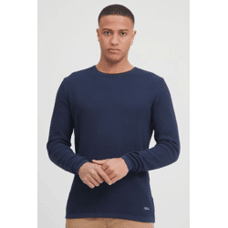 klassischer BLEND BHPullover Herren Grobstrickpullover mit Rundhals Strickpullover 20712645-194024 Blau