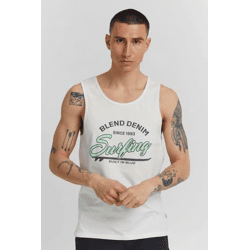 klassisches BLEND BDLingo Herren Tanktop mit Rundhals Top 20714921ME-110602 Weiß