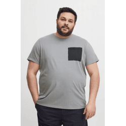 klassisches BLEND BHBenedikt BT Herren T-Shirt mit Rundhals Shirt Große Größen 20716313ME-184006 Grau