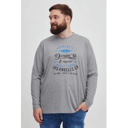 klassisches BLEND BHDopper BT Herren Longsleeve mit Rundhals Langarm-Shirt Große Größen 20713446ME-200274 Grau