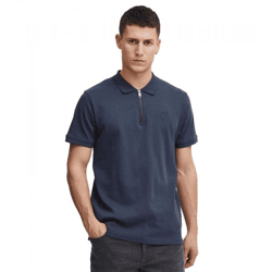 klassisches SOLID SDZakir Herren Poloshirt mit Reißverschluss Shirt 21301022-ME-194010 Blau