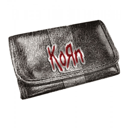 Korn Band-Brieftasche im auffälligem Look mit Logo-Schriftzug Portemonnaie GW108435KRN Silber
